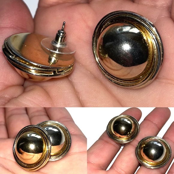 Vintage Boutique Gold ball knot stud earrings - Picture 2 of 16